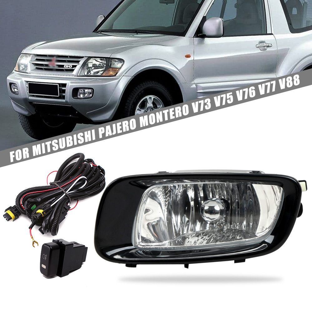 Aplicable a Mitsubishi 00 01 02 03 antiguo conjunto de lámpara de niebla delantera Pajero luz de día conjunto de lámpara de barra delantera