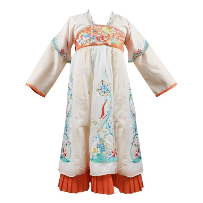 Брендовая детская одежда Hanfu, новая антикварная юбка для девочек, осеннее платье в оригинальном национальном стиле, детское Старинное платье принцессы