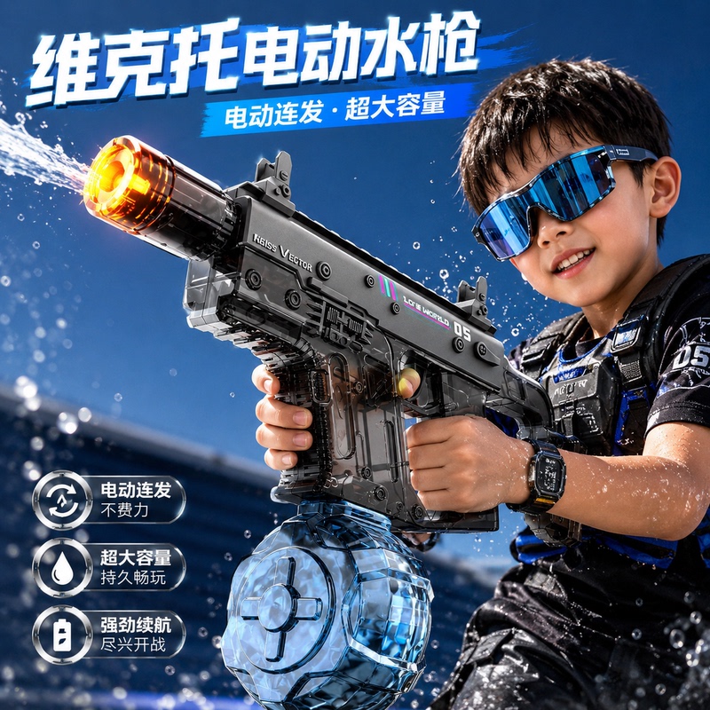 2026 New Trendy Viral Model Delta Force Style Victor Water Gun Children's Toy Water-Spraying Play Equipment 2026 New Trendy Viral Model Delta Force Style Victor Water Gun Children's Toy Water-Spraying Play Equipment