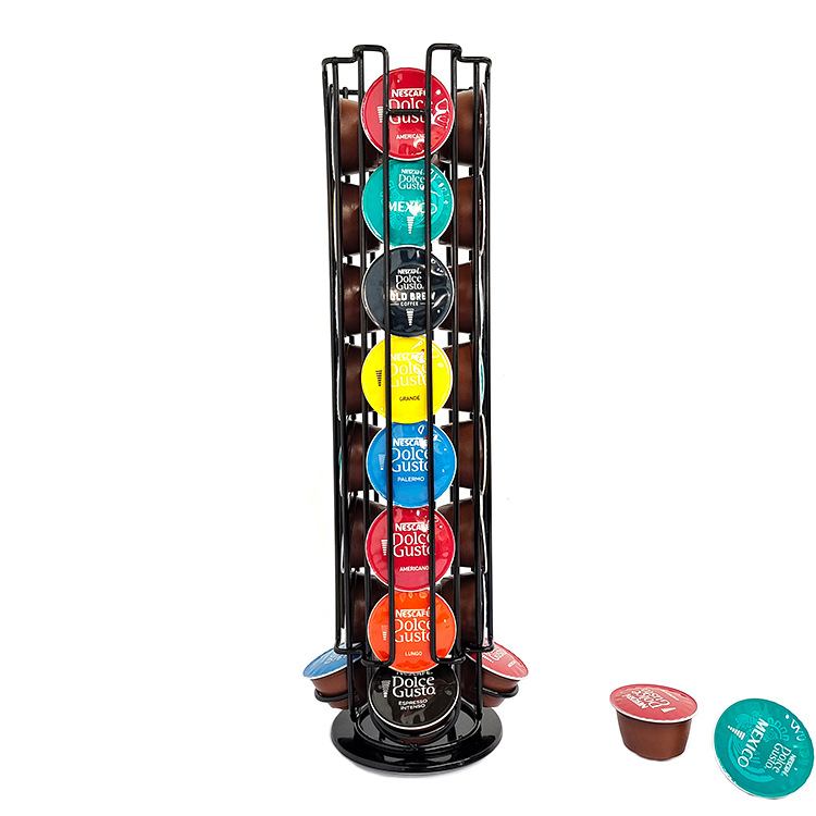 Soporte giratorio para cápsulas de café compatible con 40 unidades