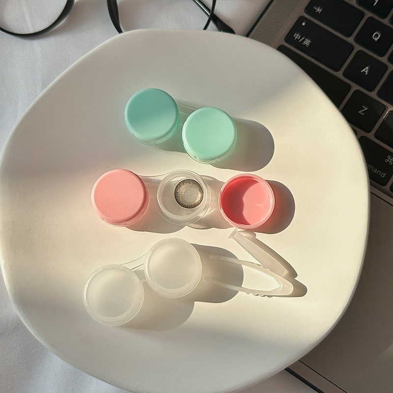 Factory Export Ultra-Light Contact Lens Case, High-Grade Leak-Proof Beauty Lens Box, Fresh and Portable Double Case Wholesale