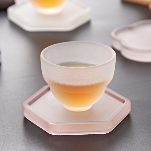 Coasters, tea mats, Chinese frosted saucers, multi-color pressed insulation mats, kitchen placemats, Kung Fu tea set accessories, anti-scalding mats