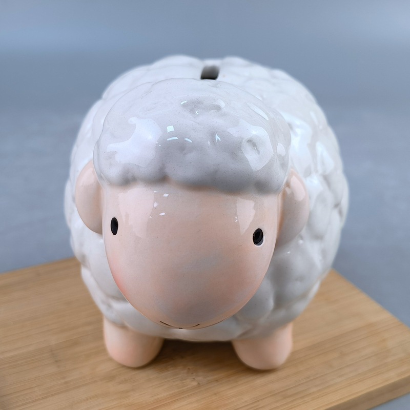 Nordicins ovejas depósito de cerámica depósito de dinero dibujos animados creativo ovejas depósito de cambio depósito de ahorro artesanía