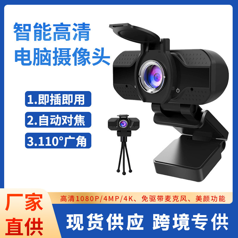 1080P network computer camera with privacy cover