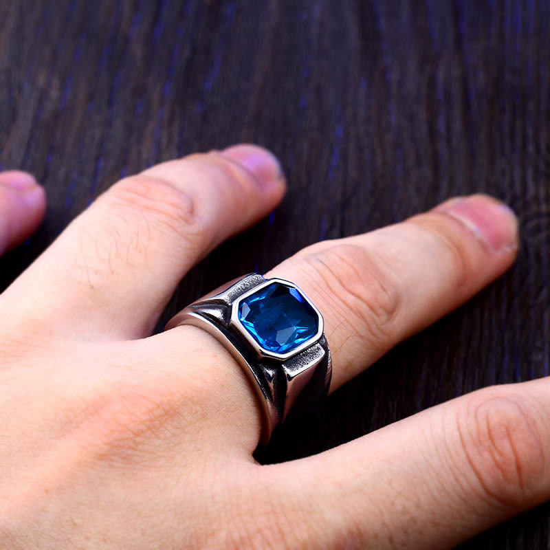 Simple Style Style Simple Style Geometric Titanium Steel Plating Men's Rings