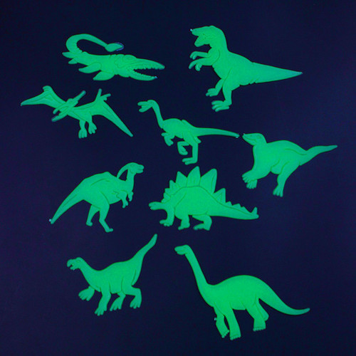 夜光动物墙贴窗贴荧光贴纸发光恐龙鱼生物昆虫海豚蜻蜓跨境冰箱贴