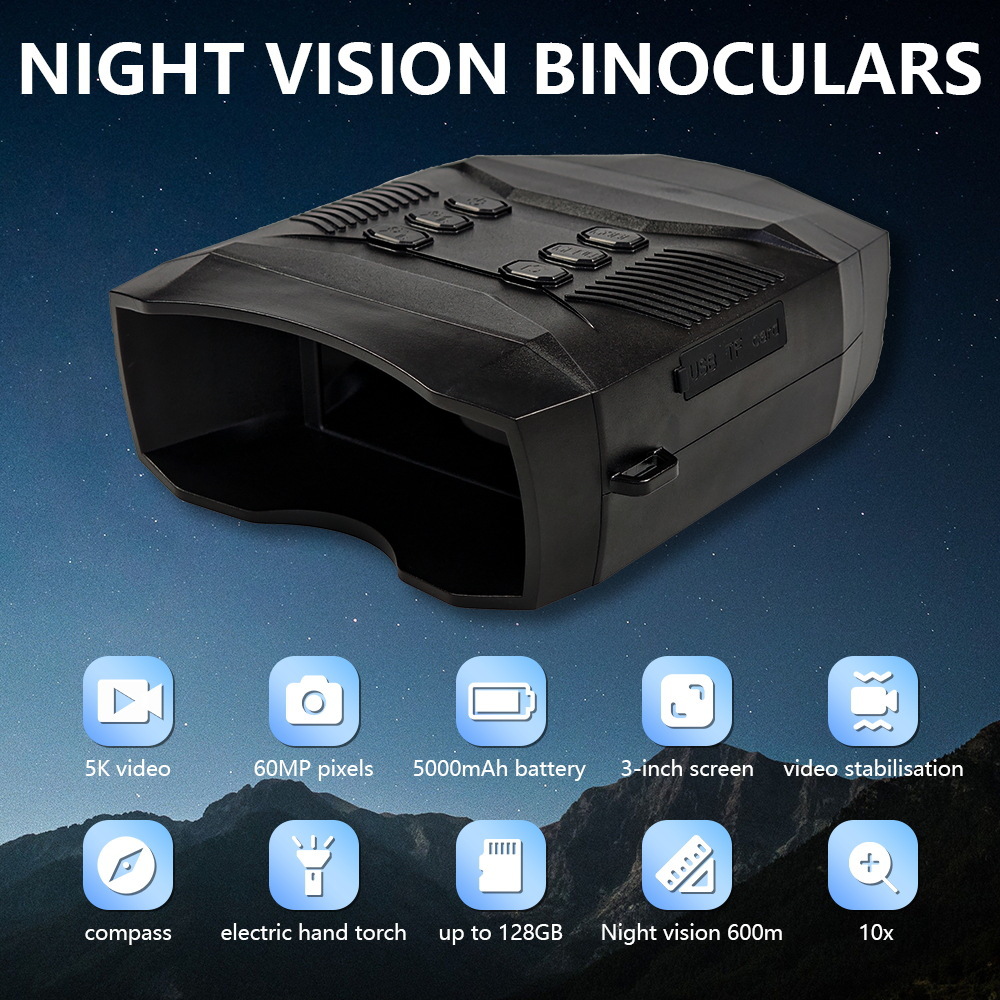 源头工厂跨境外贸红外夜视仪5K高清望远镜日夜两用夜视镜手电筒