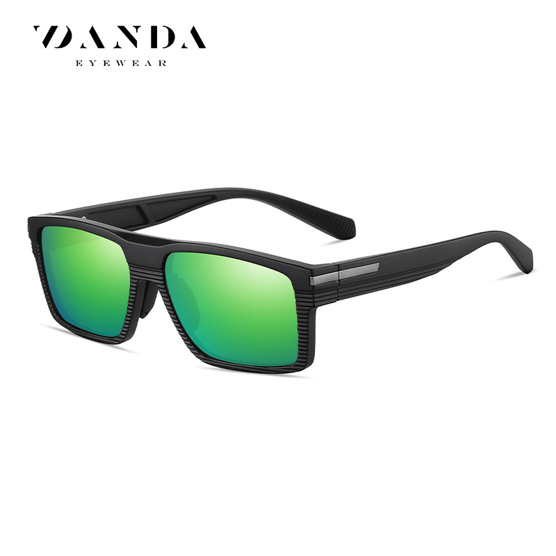 Fábrica nuevas gafas de sol de los hombres ocasionales coloridos gafas de sol TR7523 europeos y americanos cuadrados gafas de sol a prueba de uv