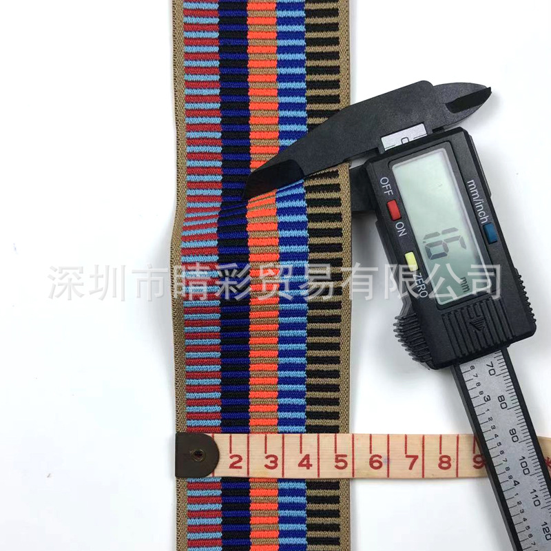 Banda elástica de color de nylon directo de fábrica estilo étnico jacquard banda elástica accesorios de ropa banda elástica banda de Goma elástica