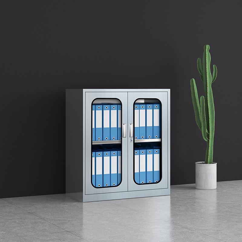Gabinete de vidrio de acero inoxidable