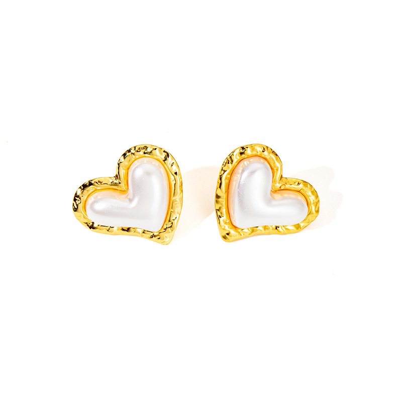 10g Weight 0.03µm Gold Plating Thickness Electroplated Gold Plating Process 201 Stainless Steel Ear Needle Material Golden Plated Plating Material Artificial Pearls Inlay Material Ear Studs Classification 1 Pair Quantity Holiday, Daily Occasion 201 Stainless Steel Material Heart Shape, Fish Tail Pattern Women's Gender Casual, Simple Style, Streetwear Style Plating Craft 1 Pair Casual Simple Style Streetwear Heart Shape Fish Tail Plating 304 Stainless Steel Ear Studs 13