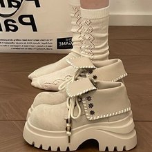 时尚厚底小众设计感潮流马丁靴女2025年秋季新款时尚休闲气质短靴