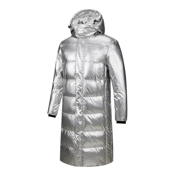 2023 winter sports cotton-padded jacket men's fleece-lined thickened knee-length winter training coat sports training coat