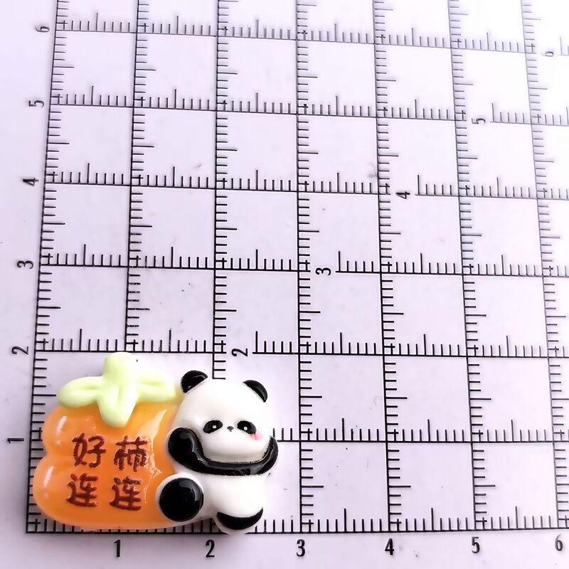 可爱字牌熊猫树脂配件diy手机壳发夹水杯中控车载贴片材料批发|undefined