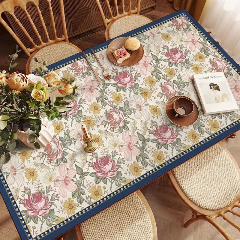 almohadilla de mesa de comedor a prueba de agua a prueba de aceite americana retro almohadilla de mesa de PVC ligera de lujo alta sensación almohadilla de mesa de té aislamiento almohadilla de protección de escritorio