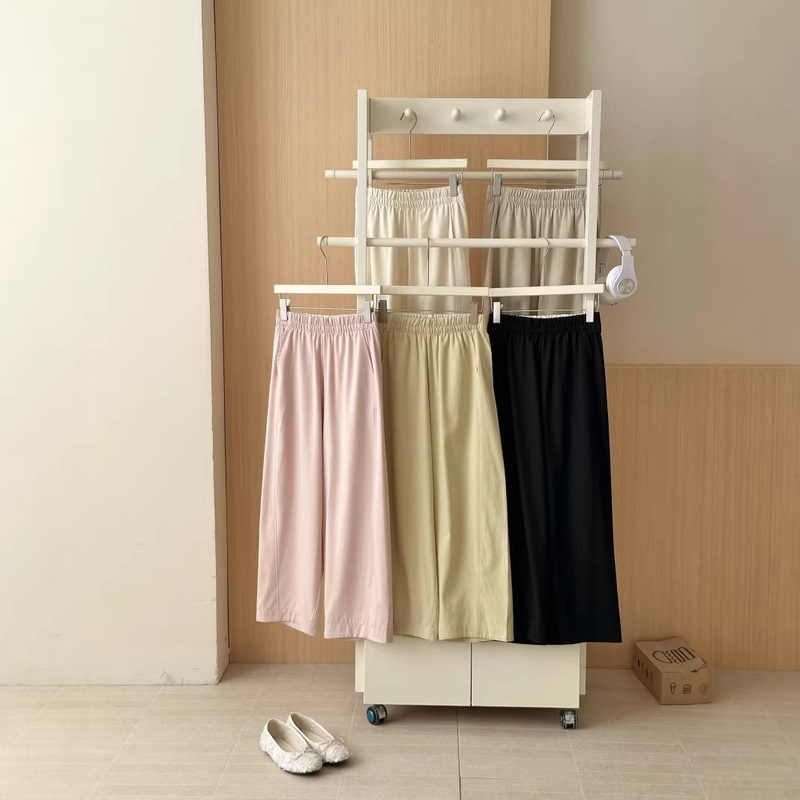 Soymilk Pants Lyocell Tiansilk Cotton High-grade Comfortable Relaxation Soft Waxy Cropped Straight Pants