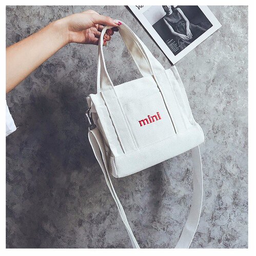 Mini Canvas Shoulder Bag for Girls, Crossbody Bag, Retro Style