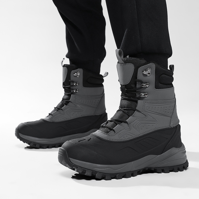 2025 Winter Outdoor High-End Snow Boots Men's High-Top Thickeneded Warm Fleece-Lined Cotton Shoes Men's Cross-Border Large Size Boots 2025 Winter Outdoor High-End Snow Boots Men's High-Top Thickeneded Warm Fleece-Lined Cotton Shoes Men's Cross-Border Large Size Boots