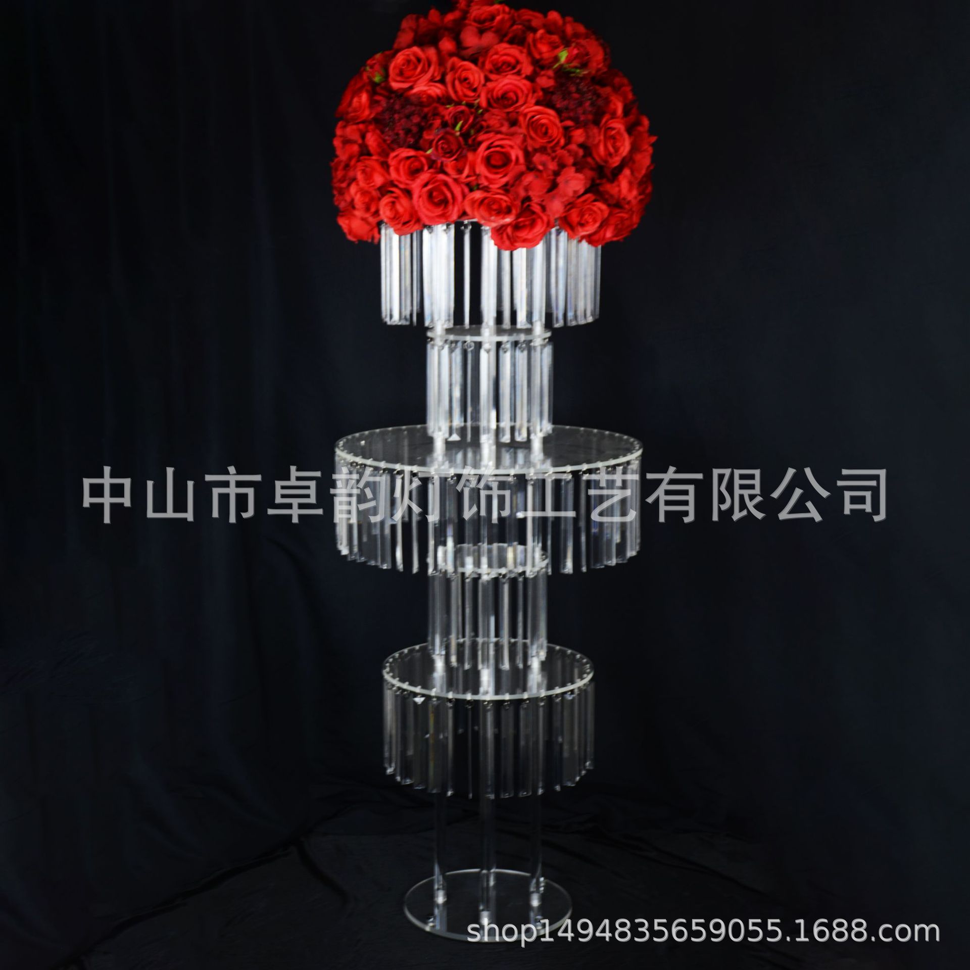 Decoración de boda, guía de carretera de cristal acrílico, soporte de flores de hierro para boda, letrero de escenario, decoración navideña para oficina, adornos de pie