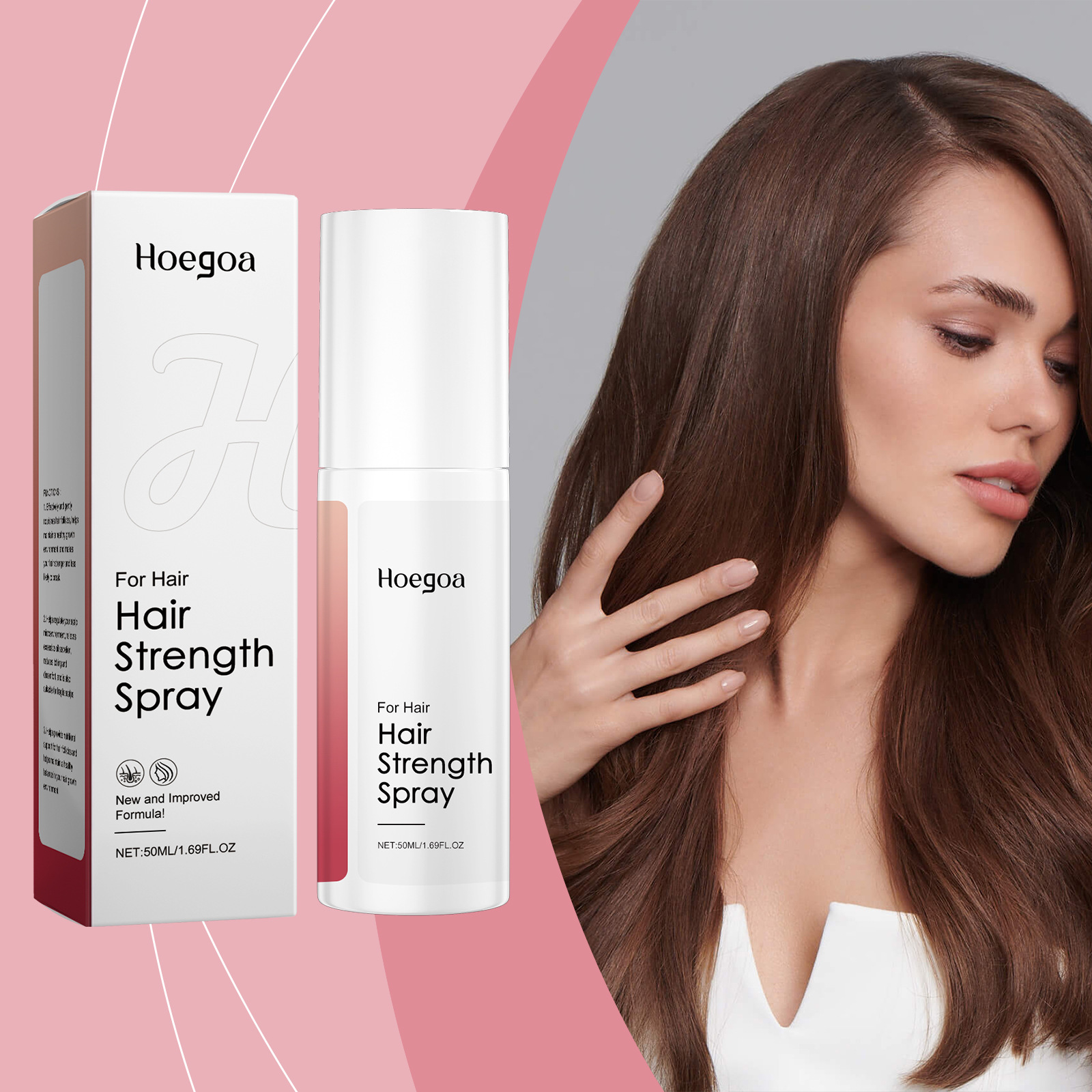 HOEGOA Hair Spray suavemente hidrata el cuero cabelludo y mejora la condición del cabello.