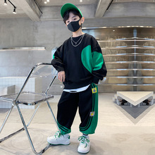 儿童装男童春装套装2025新款春秋款运动男孩中大童春季帅气卫衣潮