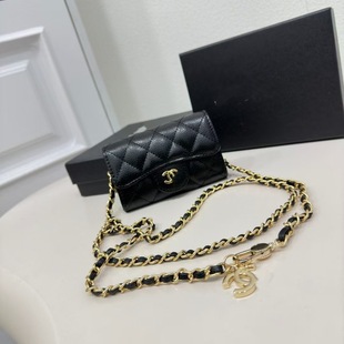 Tweed Style Quilted Chain Bag Mini Small Bag Women's High-End Versatile Genuine Leather Crossbody Bag Mobile Phone Bag Fortune Bag