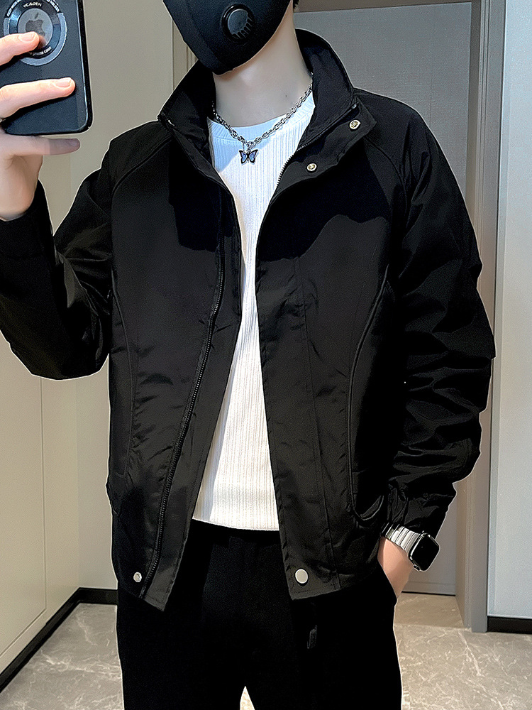 Chaqueta de hombre nuevo 2024 ropa de trabajo de la marca de moda chaqueta de cuello alto