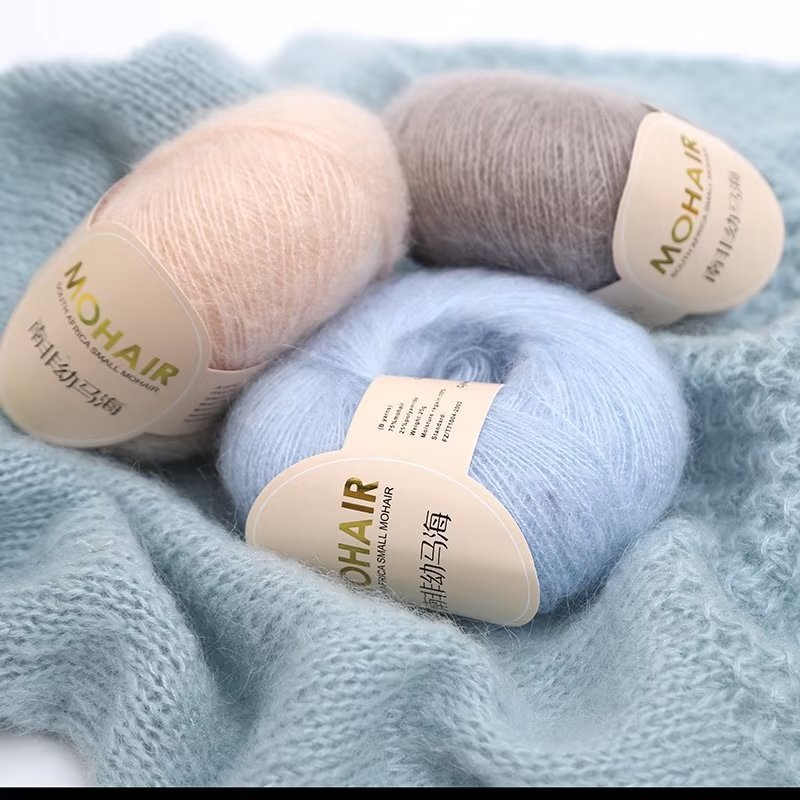 Wool mohair line shawl scarf pony sea line Angola plush line fine wool factory wholesale