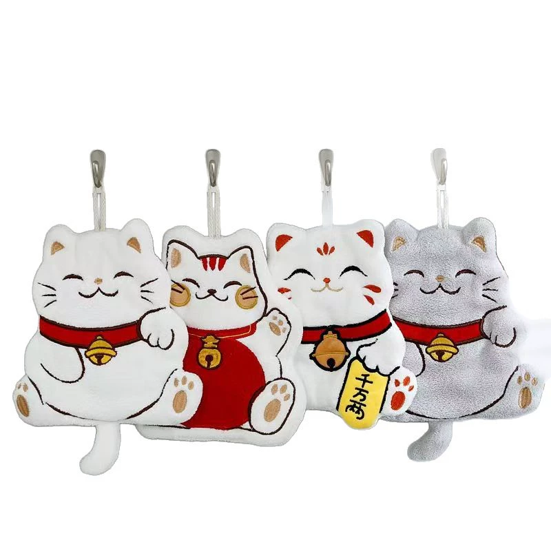 Коралловое мультяшное полотенце, для удачи, влагопоглощающее