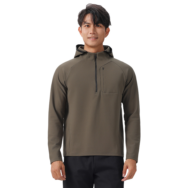 Dijia mismo estilo chaqueta de los hombres de otoño e invierno nuevo negocio moda ropa deportiva casual chaqueta con capucha delgada