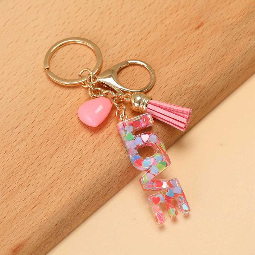 Holiday, Daily Occasion Resin Material Simple Style Letter Resin Unisex Bag Pendant Keychain