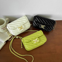 Xiaoxiang style rhombus chain bag for women 2024 new Korean version niche high-end fashion single shoulder crossbody small square bag