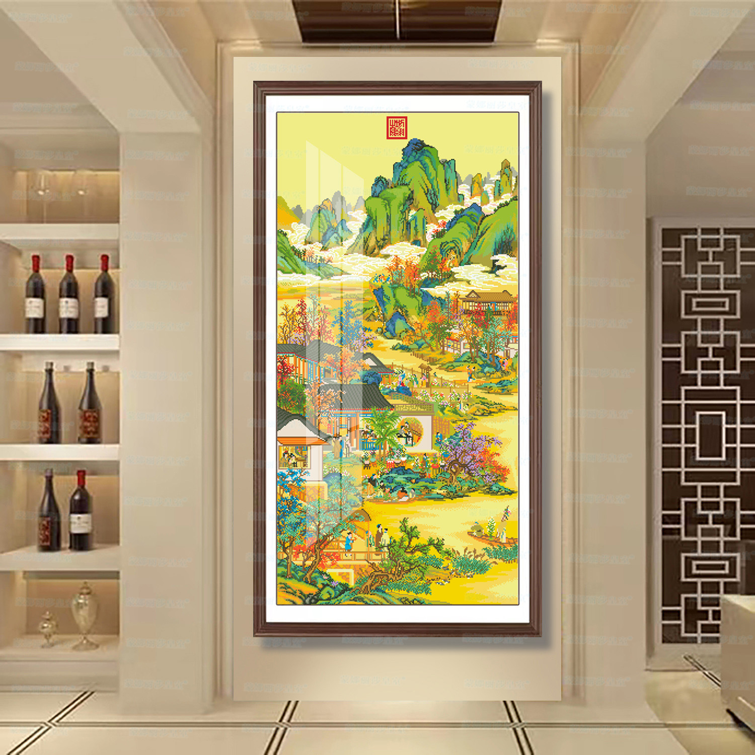 Mona lisa real punto de cruz yongzheng diciembre-septiembre crisantemo nuevo chino bordado vertical decoración image 10