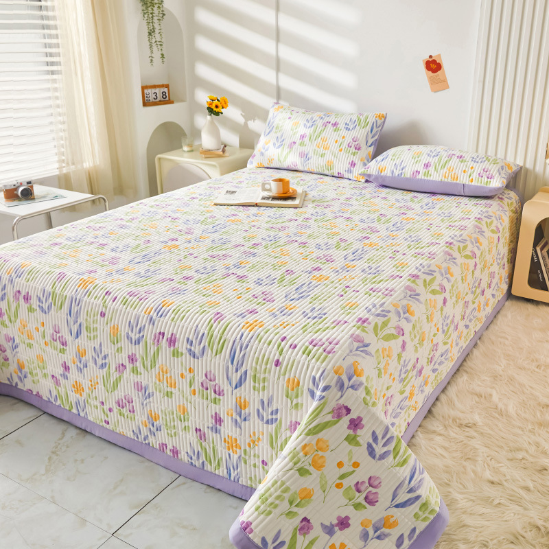 2025 nuevo estilo cubierta de cama de verano tatami de una pieza especial sábana acolchada cubierta de cama dormitorio individual juego de tres piezas