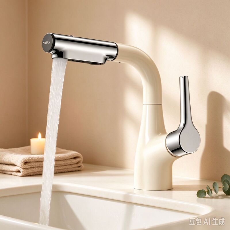 Bathroom Sink Faucet with Pull-Out Hot and Cold Water Mixer for Washbasin, Washstand, Bathroom Cabinet, and Home Use Bathroom Sink Faucet with Pull-Out Hot and Cold Water Mixer for Washbasin, Washstand, Bathroom Cabinet, and Home Use