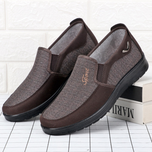 Manufacturer wholesale 2024 new men's cloth shoes breathable slip-on casual lazy shoes polyurethane men's shoes