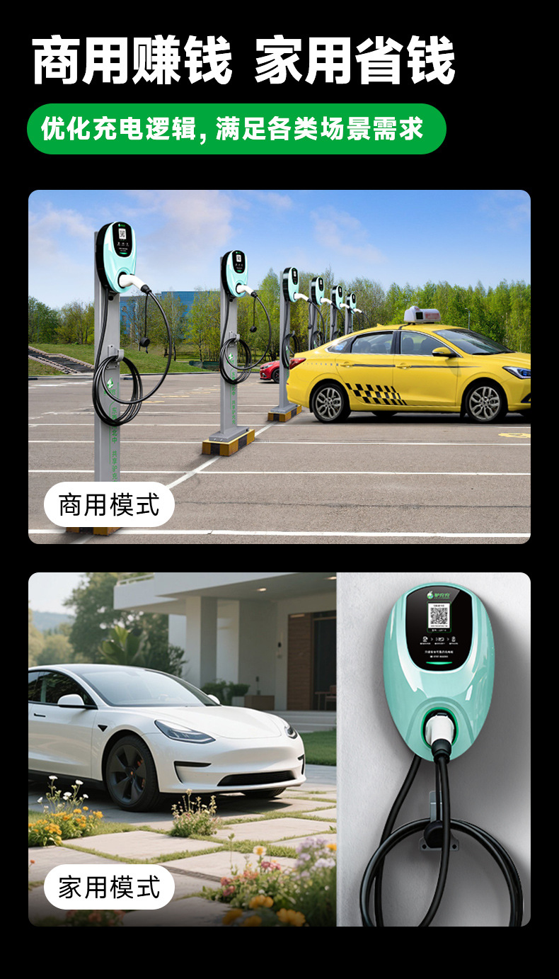 7Kw Home-Use New Energy Vehicle Charging Station with Shared Qr Code Slow Charging for Tesla and Byd