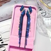 Retro long advanced earrings with tassels, European style, diamond encrusted, bright catchy style, high-quality style, internet celebrity, wholesale