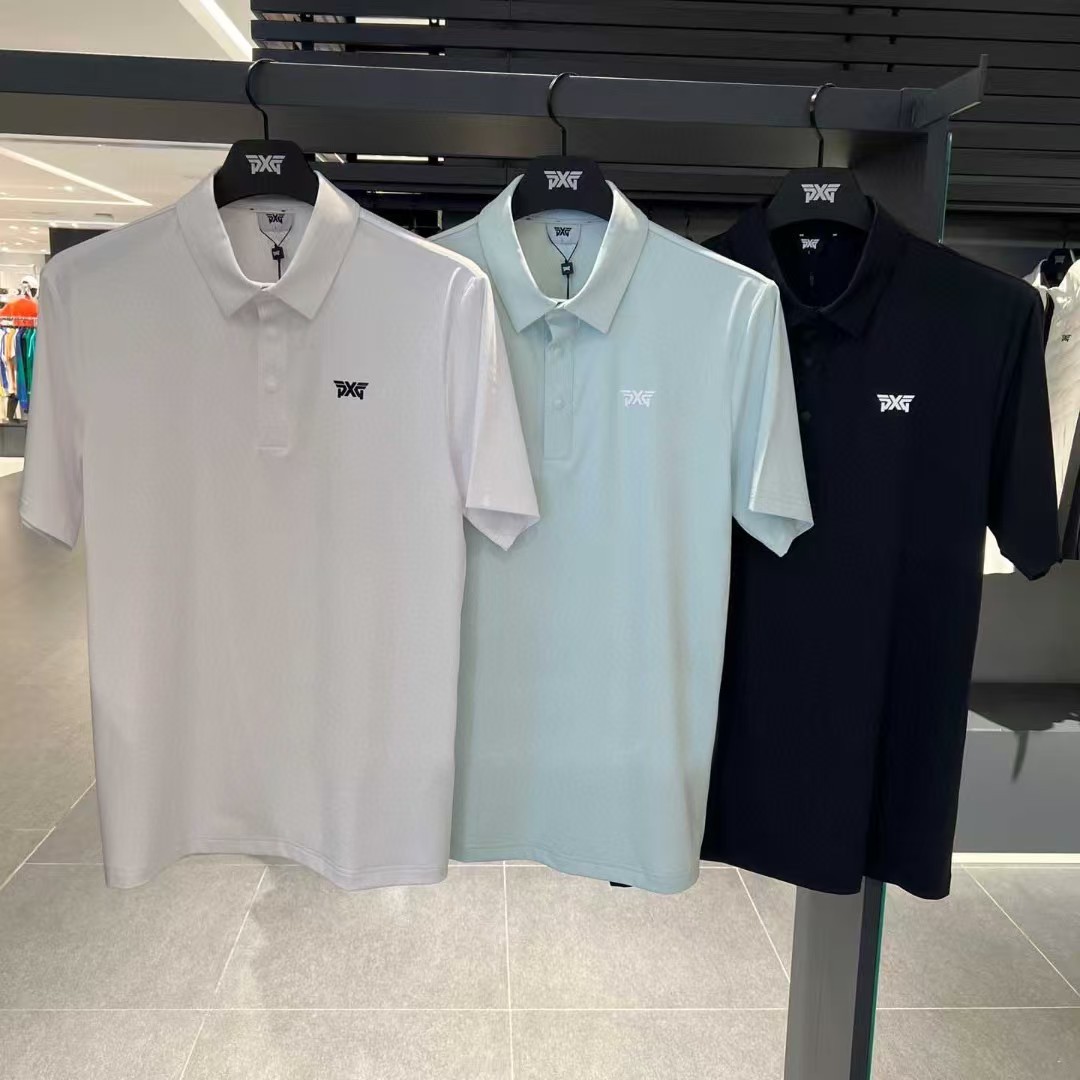 Spring and Summer New Men's Golf Clothing Lapel Solid Color Short-Sleeved Polo Shirt Simple T-Shirt Top