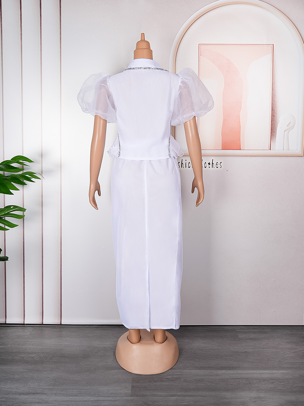 Women's Clothing women's skirt suit new hot diamond stitching two piece dress_voghion.com