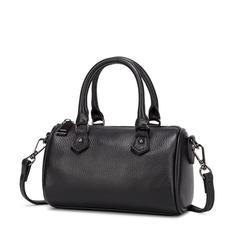 2024 Spring Cross-Border Trend Leather Wallet and Accessory Boston Pillow Bag Genuine Leather Stitched Lady Crossbody Bag