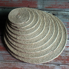 亞麻繩隔熱墊炭爐墊燒水壺墊餐桌墊子加厚防燙墊手工編織圓形砂鍋