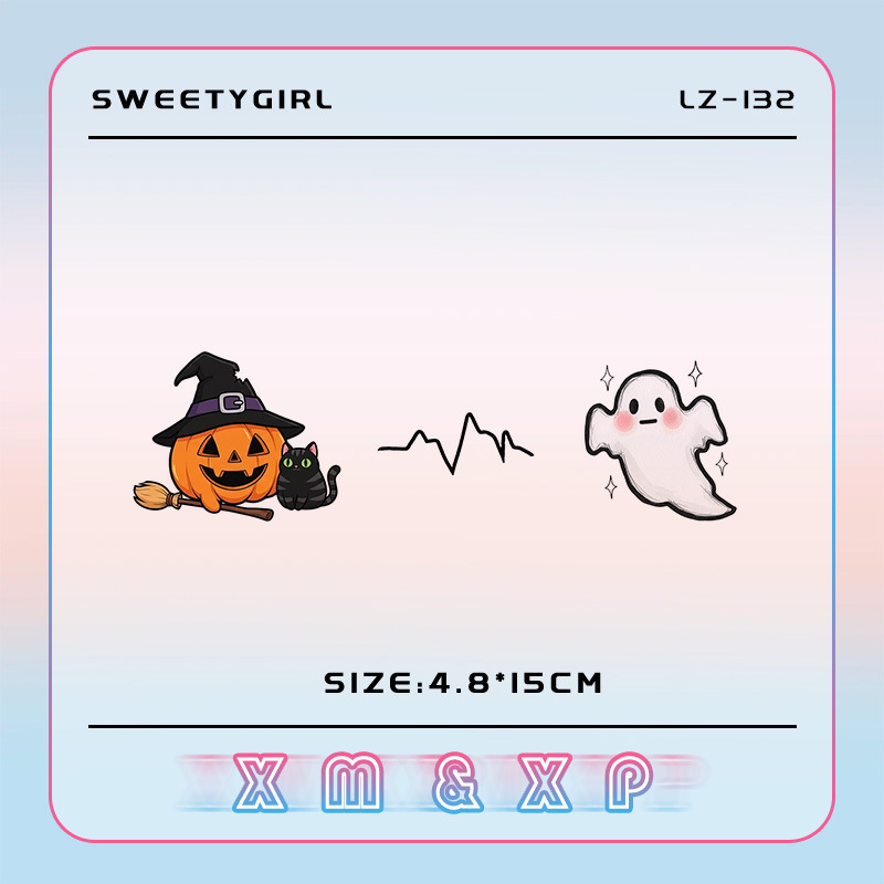 Halloween Cute Tattoo Stickers, Pumpkin Witch, Playful Style, Easy to Create Holiday Temporary Tattoos, Super Cute~ Halloween Cute Tattoo Stickers, Pumpkin Witch, Playful Style, Easy to Create Holiday Temporary Tattoos, Super Cute~