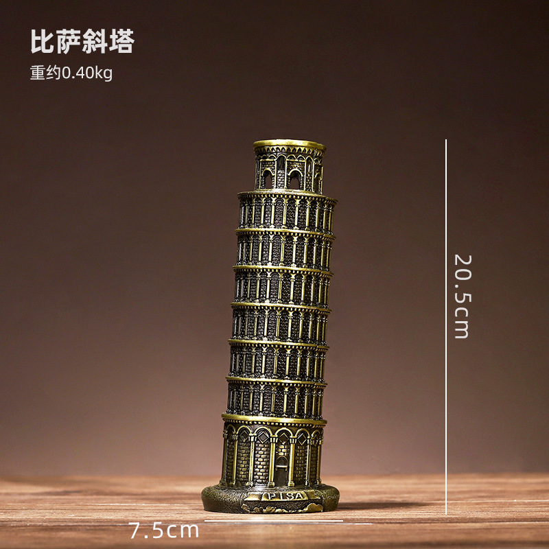 Leaning tower of pisa decorative ornament large