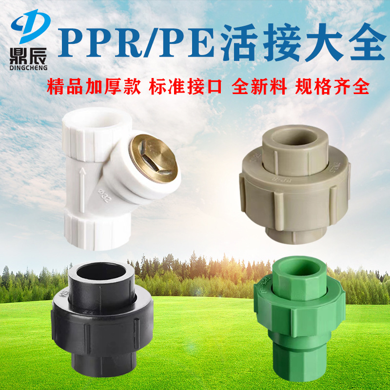 PPR全塑活接热熔管件pe全塑活接 y型过滤器 PPR止回阀全塑单向阀