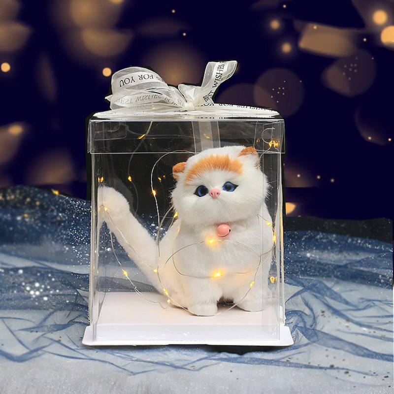 Llamará a un gato simulado, un gato simulado, juguetes de peluche, muñecas, animales, muñecas de gato simulado, regalos de cumpleaños.