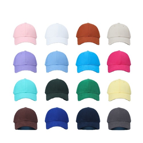 Foreign trade solid color light plate hard top baseball hat cotton men and women simple versatile casual large head cap spring and summer trend