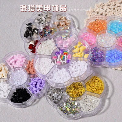 Manicure 7-Grids Jewelry Bow Dırnaq bəzəkləri