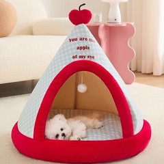 半封闭帐篷窝狗窝四季通用泰迪比熊小型犬安全感睡窝夏天宠物猫窝