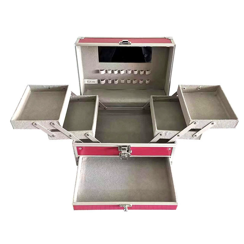 Производители выпускают косметички из алюминиевого сплава с несколькими выдвижными ящиками, коробки для хранения косметики, коробки для хранения ювелирных изделий.